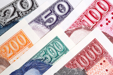 Cuban money - peso a background