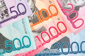 Dominican money - pesos  a background
