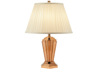 Isolated Elegant lamp with lampshade for home decoration with Art Deco inspired design