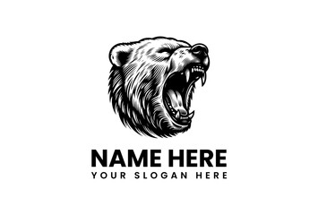 Roaring Bear Logo Design Template - Customizable Brand Identity for Professionals and Businesses
