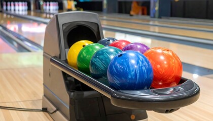 Bowling balls in machine