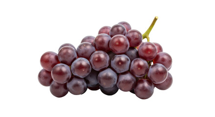 Isolated dark grapes with stem, fresh and sweet, healthy ingredient for cooking and snacking