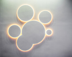 Softly Glowing Circles on a Minimalist Background for Modern Decor