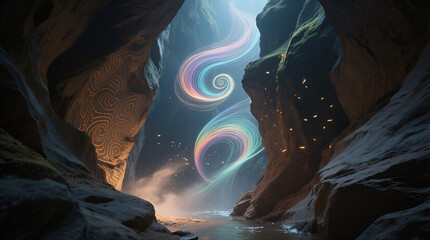 Crystal Trees and Lightning Composing a Frozen Symphony in Ice Cavern