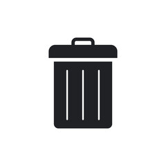 Waste Bin Delete Action Minimal Solid Icon