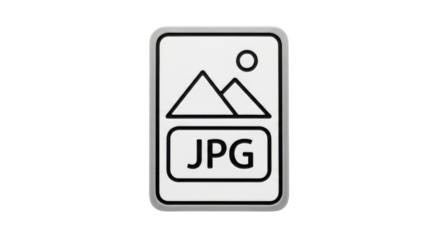 Isolated JPG file symbol illustration design element for image asset, media resource