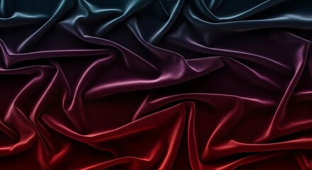 Fototapeta premium Luxurious iridescent velvet background, three-tone fabric texture surface