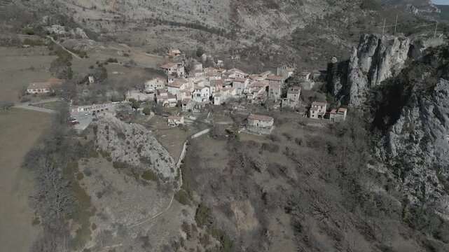 The village of Rougon, Provence, France