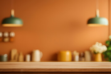 Modern kitchen interior with table and pendant lights contemporary home lifestyle concept