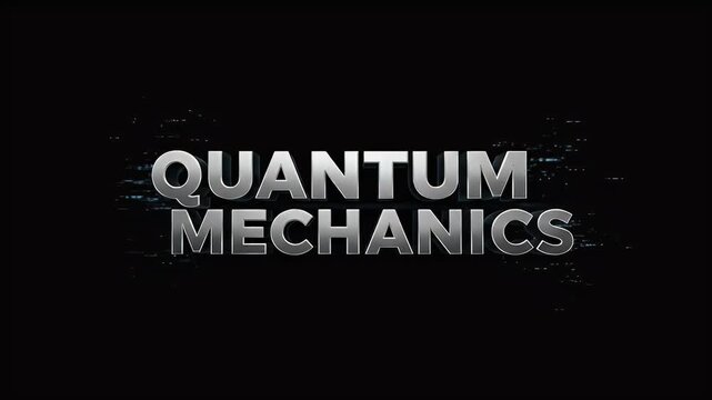 Abstract 3D Quantum Mechanics Text Background Motion Graphics Loop