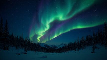 Naklejka premium night landscape with mountains
