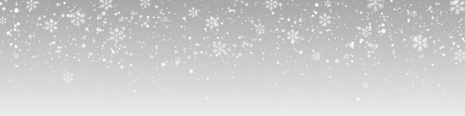 Vector Realistic PNG of falling snowflakes on transparent background. Winter snow overlay with frosty flakes for Christmas scenes or cold atmosphere effects.