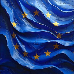 Artistic representation of the European Union flag