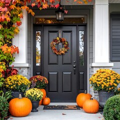 Autumn Front Door Display