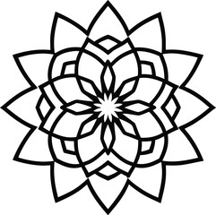 Intricate zentangle inspired mandala design with geometric patterns