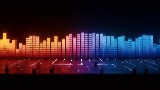 Abstract Background 3D Sound Equalizer Audio Visualizer Motion Graphics