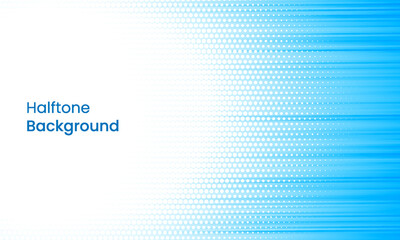 Abstract blue and white background with a modern halftone dot pattern. Vector graphic design with a gradient fade effect for a corporate or technology banne