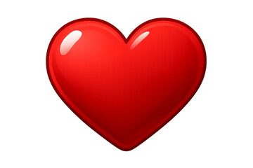 red heart on white background