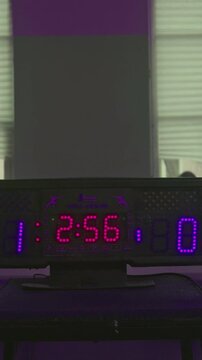 Digital clock reading 2:58 with glitch effect, representing time distortion, system error, or a digital countdown.