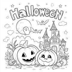 halloween background with pumpkin