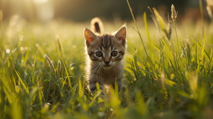 cat in the grass