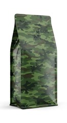 Camo Coffee Bag - Freshly Roasted Beans in Camouflage Packaging.