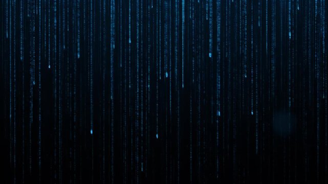 Abstract Blue Falling Particles Background Video Animation