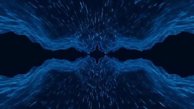 Abstract Blue Energy Waves Motion Background Seamless Loop 3d Animation