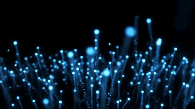 Abstract Blue Glowing Particles Background Motion Graphics
