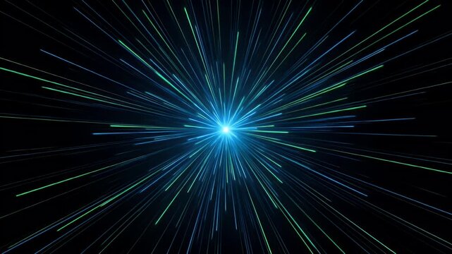 Abstract Blue Green Light Streaks Background Video Animation