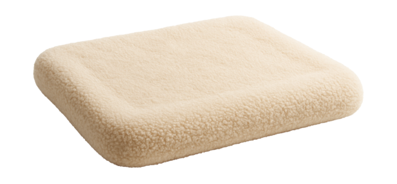 Plush microfiber mat for a cozy pet resting spot at home.