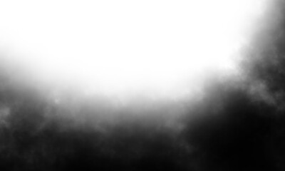 Abstract black and white background texture pattern dark light shadow wallpaper design graphic backdrop smoke fog on transparent background