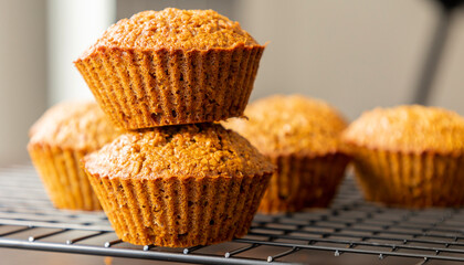 Homemade Healthy Pumpkin Muffins Fall Treat