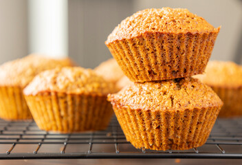 Homemade Healthy Pumpkin Muffins Fall Treat
