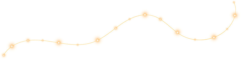 Glowing star string lights