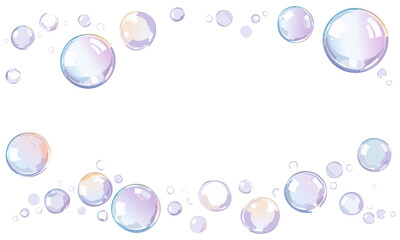きれいなキラキラしゃぼん玉フレーム