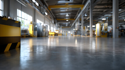 Industrial Factory Interior With Natural Light And Machinery