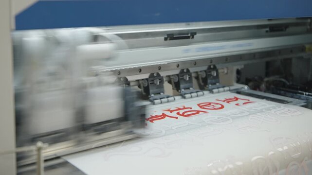 High-speed printer creates colorful transfer sheets for heat press applications.
