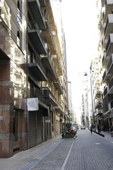 Naklejka premium city landscape buildings