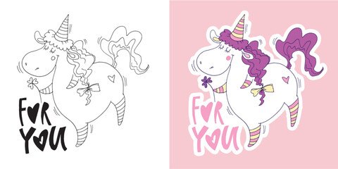 Cute hand drawn doodle lettering quote. Lettering for t-shirt design, mug print, bag print, clothes fashion. 100% hand drawn vector image.