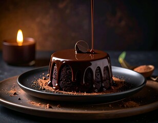 A luxurious and idyllic breakfast spread with fresh croissants, berries, and juice by a sunny window overlooking a serene beach at sunrise