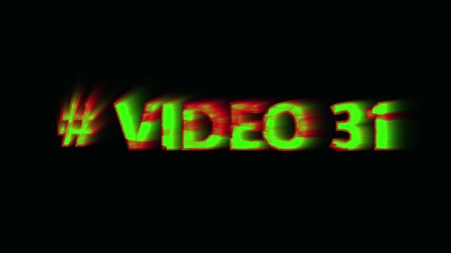  # video 31 text is used as video clip.  Sci-Fi light Effects electronic protection. HUD user interface with technology stopwatch Digital countdown number 4k animation.