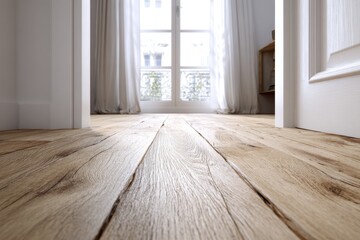 Vibrant photo of a bright sunlit room with light filtering through curtains