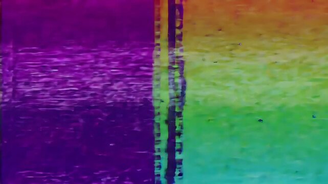 Abstract Colorful Glitch Background Video Illustration With Purple Green Gradient