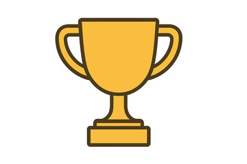 Shiny golden award trophy cup symbolizing victory success and achievement