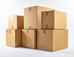 Stacked Cardboard Boxes