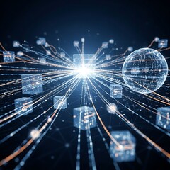 Data Stream - A Network of Connected Digital Cubes.