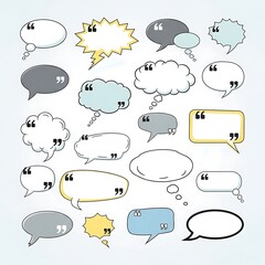 Diverse Speech Bubbles - A Collection of Unique Communication Icons.