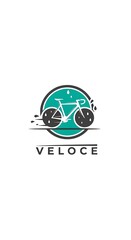 Veloce - A Modern Bicycle Logo Design for Speed and Efficiency.