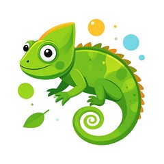 Obraz premium Cartoon chameleon (1)